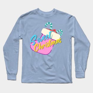 Retro Sweet Christmas and Pink sock Long Sleeve T-Shirt